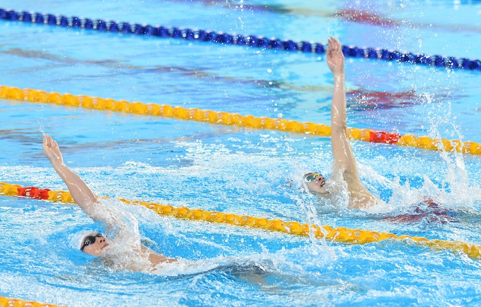 Khoảnh khắc bùng nổ của kỷ lục gia SEA Games Trần Hưng Nguyên, mang về huy chương vàng cho bơi Việt Nam - Ảnh 3.