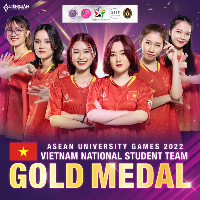 Đội tuyển nữ sinh viên Việt Nam xuất sắc giành huy chương vàng Liên Quân Mobile tại Đại hội thể thao sinh viên Đông Nam Á - Ảnh 3.