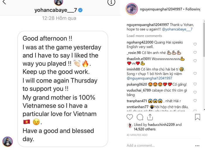 Quang Hải nhận tin nhắn chúc mừng từ ngôi sao bóng đá từng là Á quân Châu Âu mang dòng máu Việt - Ảnh 2.