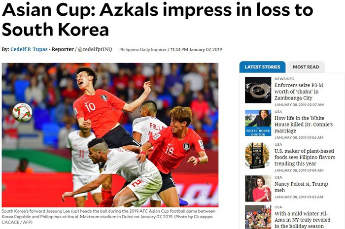 Thua Hàn Quốc, các cầu thủ Philippines vẫn được tôn vinh như người hùng - Ảnh 1.
