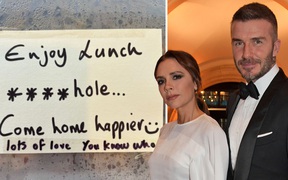 Bà xã bực bội, David Beckham tự tay chuẩn bị bữa trưa để lấy điểm nhưng không ngờ dám để lời nhắn cực "táo tợn"