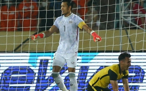 Thủ thành Kawin thi đấu xuất sắc phút cuối nhưng không thể giúp U23 Thái Lan có được 1 điểm