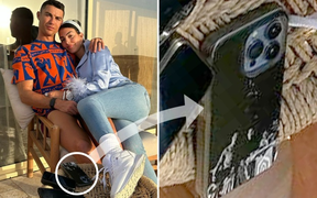 Từ bức hình tình tứ của Ronaldo và Georgina, fan phát hiện chi tiết thú vị về chiếc điện thoại ở trên bàn