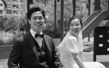 Lần đầu lộ album ảnh cưới của Công Phượng - Viên Minh: Theo concept trở lại tuổi thơ, cô dâu siêu xinh