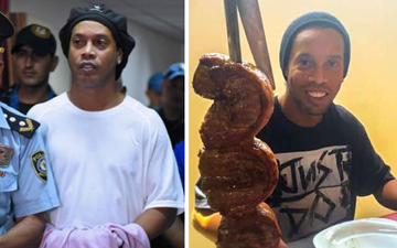 Huyền thoại Ronaldinho đón sinh nhật tuổi 40 bằng một bữa tiệc nướng hoành tráng ngay trong tù