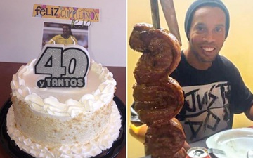 Bị giam trong tù, Ronaldinho vẫn có ngày sinh nhật tuổi 40 cực đặc biệt