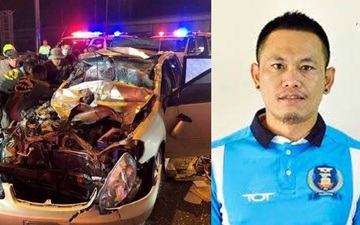 Đau lòng cựu cầu thủ Thái Lan đột ngột qua đời vì tai nạn thảm khốc: Thủ phạm bỏ trốn khỏi hiện trường, gia đình vẫn chưa hết sốc