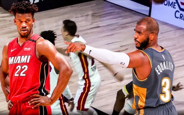Jimmy Butler và Chris Paul "ăn miếng trả miếng" trong ngày Miami Heat thua "cay cú" trước Oklahoma City Thunder