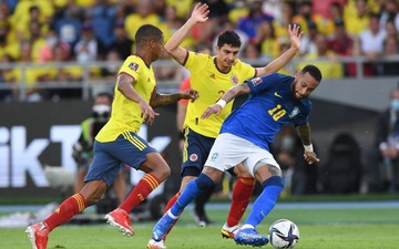 Brazil bị Colombia cầm hòa tại vòng loại World Cup trong ngày Neymar im tiếng