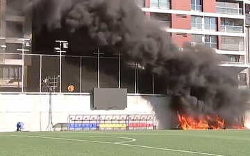 Sân Andorra cháy lớn chỉ 24 giờ trước trận với Anh, phá hỏng màn hình VAR