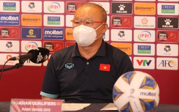 HLV Park Hang-seo: "Cảm ơn vì các cầu thủ tuyển Việt Nam đã thi đấu với tinh thần không từ bỏ"