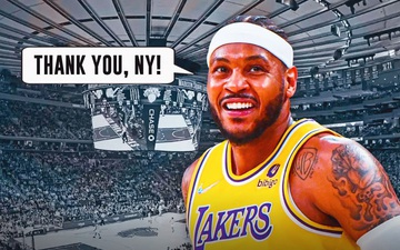 Carmelo Anthony bồi hồi trong ngày trở về Madison Square Garden
