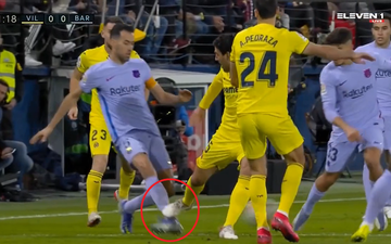 Cựu cầu thủ Real Madrid không nhận thẻ dù đạp thẳng cổ chân Busquets