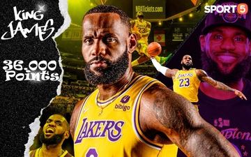 LeBron James chạm mốc 36.000 điểm: Dấu ấn tuổi 37 và ngày trở thành vĩ đại không còn xa