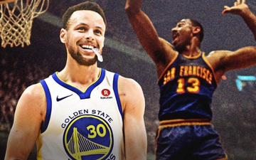 Stephen Curry nhân đôi niềm vui trong ngày vượt qua kỷ lục của Wilt Chamberlain ở Golden State Warriors
