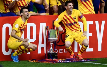 Messi lập cú đúp, Barca vùi dập Bilbao để vô địch Cúp Nhà vua Tây Ban Nha