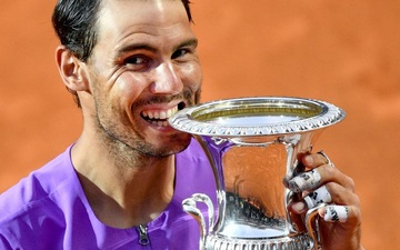 Đánh bại địch thủ Djokovic, Nadal lần thứ 10 vô địch Rome Masters