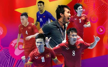 Văn Lâm, Tấn Trường chúc mừng tuyển futsal Việt Nam giành vé dự World Cup