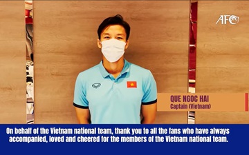 Quế Ngọc Hải thể hiện quyết tâm của đội tuyển Việt Nam tại vòng loại thứ 3 World Cup 2022