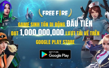 Garena Free Fire trở thành game sinh tồn di động đầu tiên đạt 1 tỷ lượt download trên Google Play Store