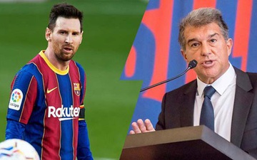 Hành động lạ của Messi với Chủ tịch Barca trong lễ chia tay