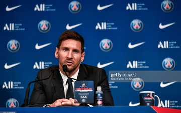 Messi họp báo ra mắt Paris Saint-Germain: "Tôi đến đây để giành mọi danh hiệu"