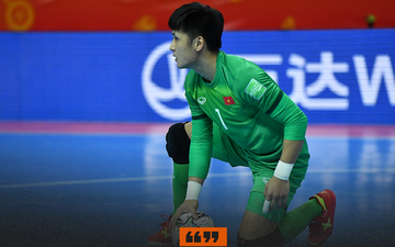 Thủ môn futsal Việt Nam xúc động khi giành vé vào vòng 1/8 World Cup: "Con người Việt Nam là động lực để em thi đấu"