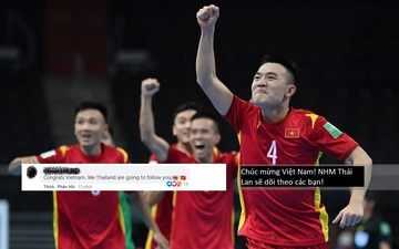Fan Việt Nam và Thái Lan cùng ăn mừng khi 2 đội tuyển lọt vào vòng 16 đội Futsal World Cup 2021