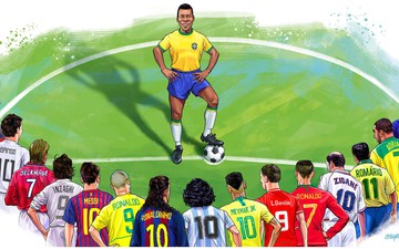 15 khoảnh khắc thiên tài của Pele được Messi, Ronaldo... "sao y bản chính"