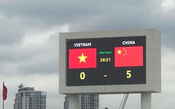 BTC sân Mỹ Đình thử bảng điện tử, cho ĐT Việt Nam thua 0-5?
