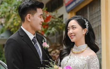 Hà Đức Chinh hạnh phúc bên cô dâu xinh đẹp trong ngày cưới