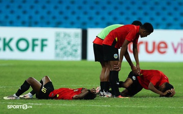 Cầu thủ Timor Leste gục ngã, bật khóc khi thua U23 Việt Nam trên chấm phạt đền ở bán kết U23 AFF Cup 2022