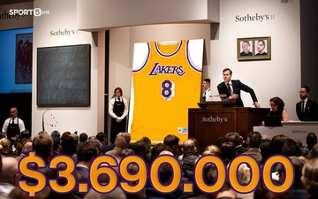 8 chiếc áo đấu NBA có chữ ký đắt đỏ nhất mọi thời đại: Không tưởng nhất thuộc về Kobe Bryant 