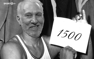 Cột mốc 1500 chiến thắng duy nhất trong lịch sử NBA gọi tên HLV Gregg Popovich