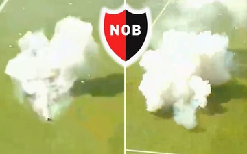 Khán giả ở giải VĐQG Argentina ném bom khói phá hoại sân vận động, khiến trận đấu bị delay