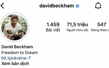 David Beckham giao tài khoản Instagram cho một bác sĩ ở Ukraine