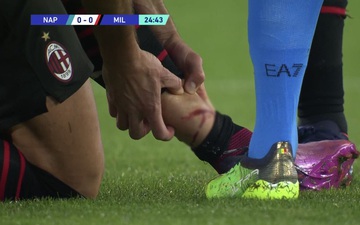 Chân Giroud rách sâu, chảy máu ghê rợn sau pha vào bóng của sao Napoli và cái kết bất ngờ