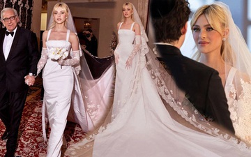 Ngất lịm trước váy cưới của con dâu tỷ phú nhà Beckham, lễ phục của chú rể cũng có điểm đặc biệt ít ai ngờ