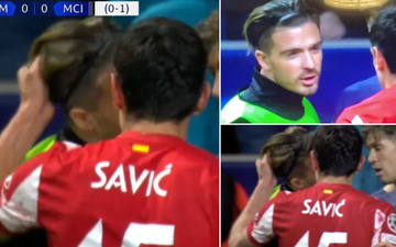 Hỗn loạn sau trận Atletico - Man City: Grealish choảng nhau với Savic, Vrsaljko phun mưa vào đối thủ