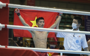 Huỳnh Văn Tuấn tận dụng sải chân, thắng áp đảo đối thủ Lào