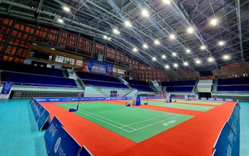 Nhà thi đấu tỉnh Bắc Giang được trang bị thảm thi đấu chất lượng cao tại SEA Games 31