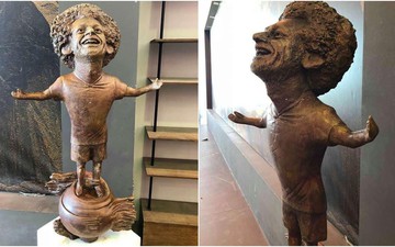 Chết cười với bức tượng xấu tệ của Salah được fan cứng người Ai Cập chế tạo