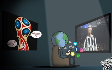 Hí họa: Ronaldo "chiếm sóng" World Cup trong ngày tới Juventus
