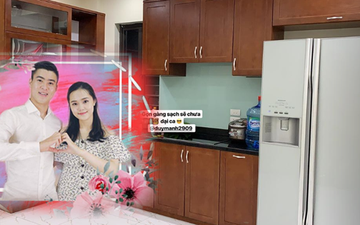 Duy Mạnh có nhà riêng, Quỳnh Anh lập tức thể hiện sự đảm đang trong việc bếp núc