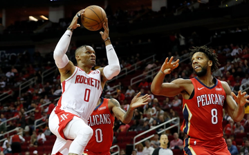 NBA 19-20: Russell Westbrook ghi Triple-double, Houston Rockets ca khúc khải hoàn tại thánh địa Toyota Center