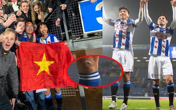 Văn Hậu cầm cờ Việt Nam giữa trời Âu đầy tự hào, fan lại chỉ chú ý đến vết thương từ hồi SEA Games vẫn chưa lành