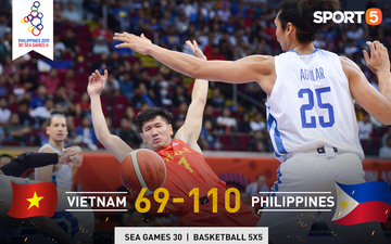 Bất lợi quá lớn về mặt thể hình, đội tuyển bóng rổ Việt Nam nhận thất bại với tỉ số đậm trước chủ nhà Philippines