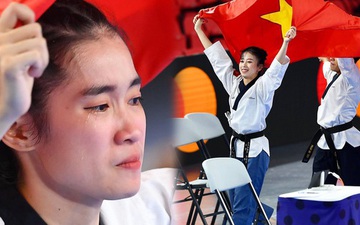 Các hotgirl Taekwondo bật khóc, vui mừng khôn xiết sau khi giành huy chương vàng cho đoàn thể thao Việt Nam tại SEA Games