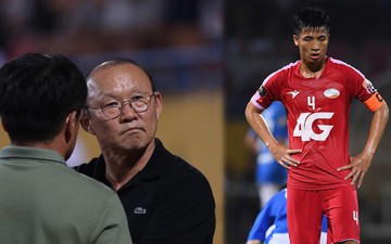 Thầy Park đầy suy tư khi chứng kiến Hải Quế, Tiến Dũng để thủng lưới tới 3 bàn trong trận đấu với Quảng Ninh