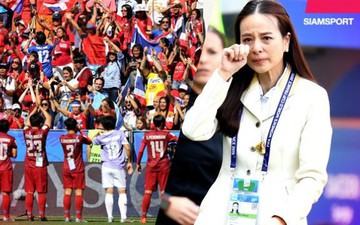 Tỷ phú kiêm trưởng đoàn xinh đẹp của tuyển nữ Thái Lan bật khóc sau khi đội nhà có bàn thắng đầu tiên ở World Cup